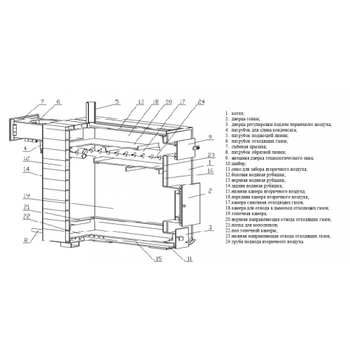 Твердотопливный котел Буржуй-К Т-50А-2К