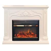 Электрокамин с широким очагом 2D Real-Flame Victoria 26 WT с очагом Moonblaze