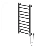 Электрический полотенцесушитель Ника STEP-2 100/50 RAL9005 черный матовый правый тэн