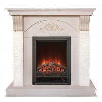 Электрокамин с классическим очагом 2D Real-Flame Corfino STD/EUG/18 NT WT- F612 с очагом Eugene