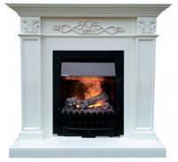 Электрокамин с классическим очагом 3D Dimplex Verona STD с очагом Danville black (Белый дуб)