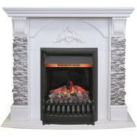 Электрокамин с классическим очагом 3D Real-Flame Athena GR STD/EUG/25/25'5 WT с очагом 3D Oregan