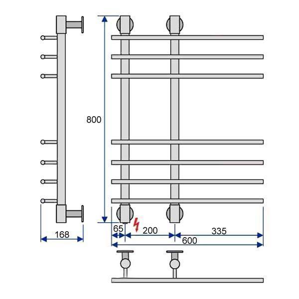 Электрический полотенцесушитель Energy GALAXY 800x600