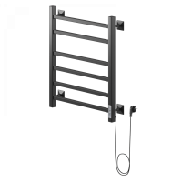 Электрический полотенцесушитель Ника STEP-2 60/40 RAL9005 черный матовый правый тэн