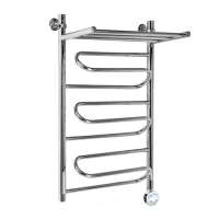 Электрический полотенцесушитель Ника ЛZ/ВП Электрическая Лесенка Зигзаг/Верхняя Полка 80х40 -3 прав