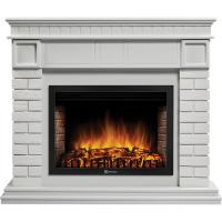 Широкий портал Firelight Bricks 30 камень белый, белая эмаль