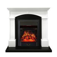 Электрокамин с классическим очагом 2D Royal Flame Langford с очагом Majestic FX / Fobos FX (Белый с черным)