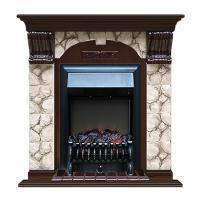 Электрокамин с классическим очагом 2D Glenrich Арочный (Fobos BL,BR) камень-Карелия/цвет-Дуб 46
