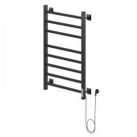 Электрический полотенцесушитель Ника STEP-2 80/40 RAL9005 черный матовый правый тэн