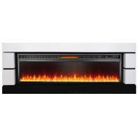 Линейный электрокамин Royal Flame Modern  60 (белый с черным) с очагом Vision 60 LED
