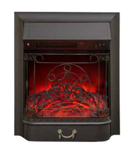 Электрокамин с классическим очагом 2D Real-Flame Stefania STD/EUG WT с очагом Fobos s Lux BL, Majestic s Lux BL