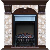 Электрокамин с классическим очагом 2D Glenrich Арочный (Fobos BL,BR) камень-Арбат/цвет-Дуб 46