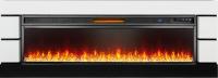 Линейный электрокамин Royal Flame Modern 60 (белый с черным) с очагом Vision 60 LOG LED