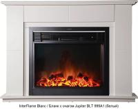 Деревянный камин (портал+очаг) InterFlame Blanc / Бланк с очагом Jupiter FX M Brass/Black