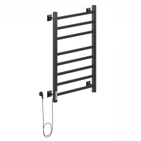 Электрический полотенцесушитель Ника STEP-2 80/40 RAL9005 черный матовый левый тэн