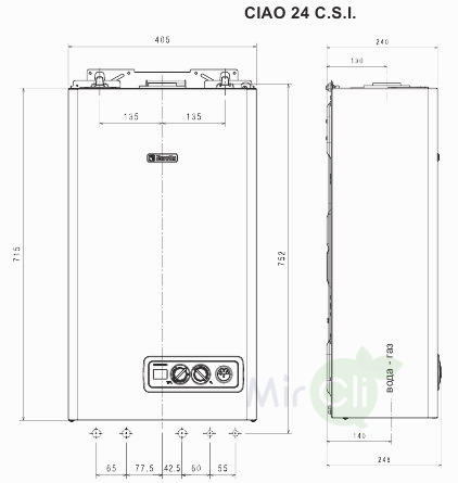 Настенный газовый котел Beretta CIAO NORD 24 CSI