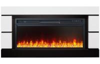 Линейный электрокамин Royal Flame Modern (белый с черным) с очагом Vision 42 LED
