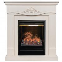 Электрокамин с классическим очагом 3D Real-Flame Junona STD/EUG WT с очагом 3D Olympic