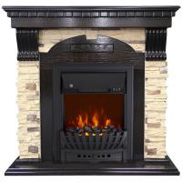 Электрокамин с классическим очагом 2D Royal Flame Dublin арочный сланец венге с очагом Aspen Black