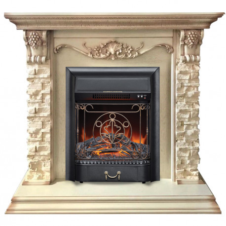 Электрокамин с классическим очагом 2D Real-Flame Patricia STD/EUG WT Fb Lux BL/Mj Lux BL