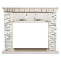 Широкий портал Firelight Porto 30 камень белый, шпон беленый дуб