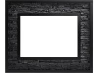 Широкий портал Firelight Loft 30 камень черный, черная эмаль