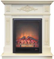 Электрокамин с классическим очагом 2D Real-Flame Lilian STD/EUG WT с очагом Eugene