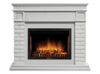 Широкий портал Firelight Bricks 25 камень белый, белая эмаль