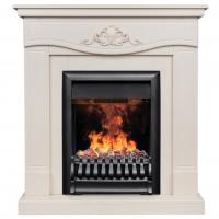 Электрокамин с классическим очагом 3D Real-Flame Junona STD/EUG WT с очагом 3D Oregan