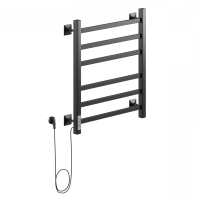 Электрический полотенцесушитель Ника STEP-1 60/50 RAL9005 черный матовый левый тэн