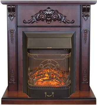 Электрокамин с классическим очагом 2D Real-Flame Anita AO с очагами Fobos/Majestic