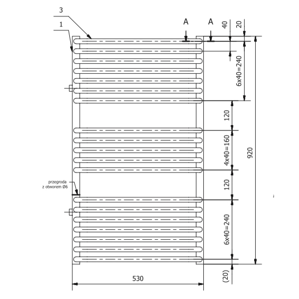 Электрический полотенцесушитель LUXRAD SALTO MAX 920х530