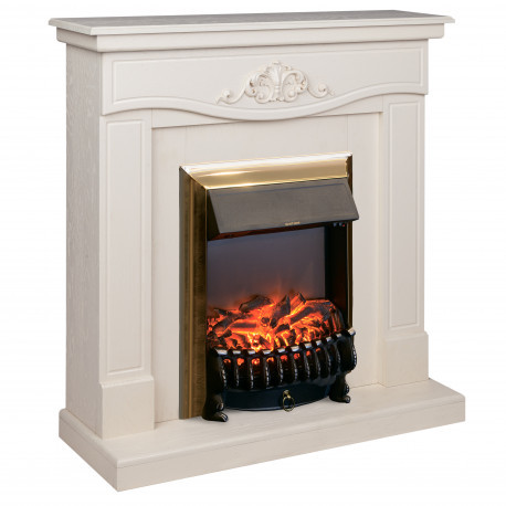 Электрокамин с классическим очагом 2D Real-Flame JUNONA STD/EUG WT Fb Lux/Mj Lux Bl/BR