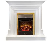 Электрокамин с классическим очагом 2D Royal Flame Bradford с очагом Majestic FX / Fobos FX (Белый)