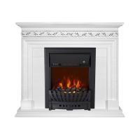 Электрокамин с классическим очагом 2D Royal Flame Valletta Белый с очагом Aspen Black/Gold