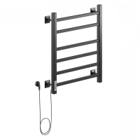 Электрический полотенцесушитель Ника STEP-2 60/40 RAL9005 черный матовый левый тэн