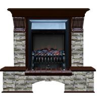 Электрокамин с классическим очагом 2D Glenrich Бостон К (Fobos BL,BR) камень-Алтай цвет-Дуб 46