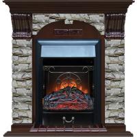 Электрокамин с классическим очагом 2D Glenrich Арочный (Magestic BL,BR) камень-Алтай/цвет-Дуб 46