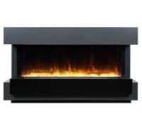 Линейный электрокамин Royal Flame Cube серый графит с очагом Astra 36