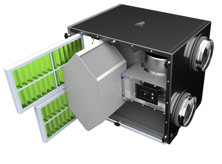 Приточно-вытяжная вентиляционная установка 500 Dospel OPTIMAL 600 by-pass