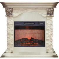 Электрокамин с широким очагом 2D Real-Flame Dublin LUX STD/EUG/24 WT Irvine 24