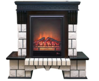 Электрокамин с классическим очагом 2D Real-Flame Stone new STD/EUG AO (DN) с очагом Eugene