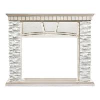 Широкий портал Firelight Porto 25 камень белый, шпон беленый дуб