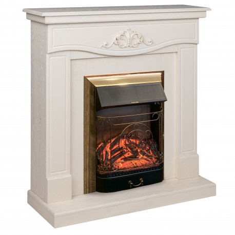 Электрокамин с классическим очагом 2D Real-Flame JUNONA STD/EUG WT Fb Lux/Mj Lux Bl/BR