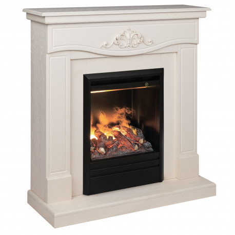 Электрокамин с классическим очагом 3D Real-Flame Junona STD/EUG WT с очагом 3D Olympic
