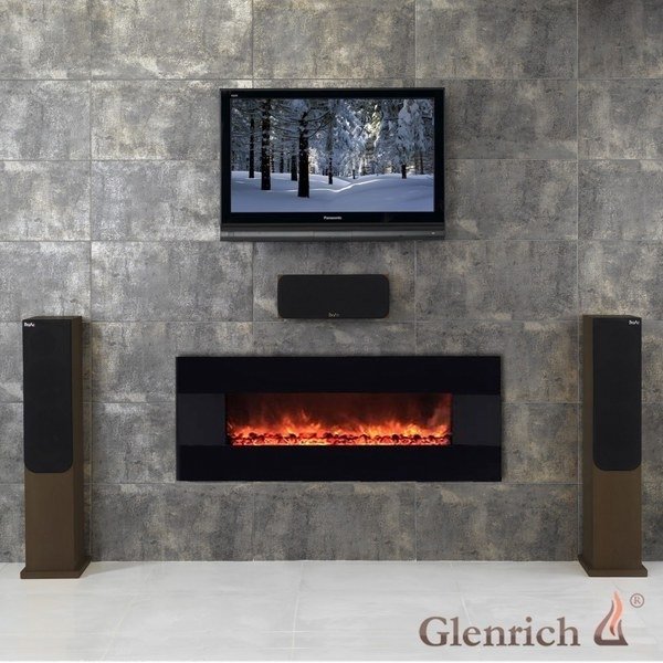 Линейный электрокамин Glenrich Freеstyle (цвет-Черный)