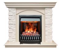 Электрокамин с классическим очагом 3D Real-Flame Elford STD/EUG/25'5/HL WT с очагом 3D Oregan