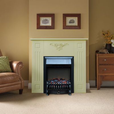 Электрокамин с классическим очагом 2D Glenrich Лотос М (Fobos BL,BR) Слоновая кость