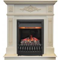 Электрокамин с классическим очагом 3D Real-Flame Lilian STD/EUG WT с очагом 3D Oregan