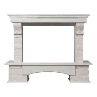 Широкий портал Firelight Forte 30S камень белый, шпон белёный дуб